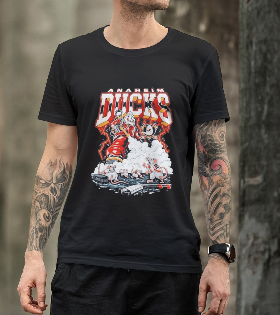 Anaheim Ducks Pest Control NHL Hockey Cartoon Rats T-Shirt