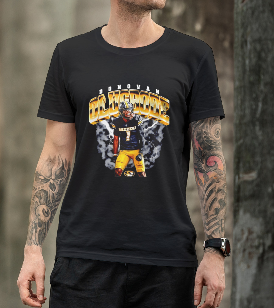 Donovan Olugbode Mizzou Tigers Football Lightning NCAA T-Shirt