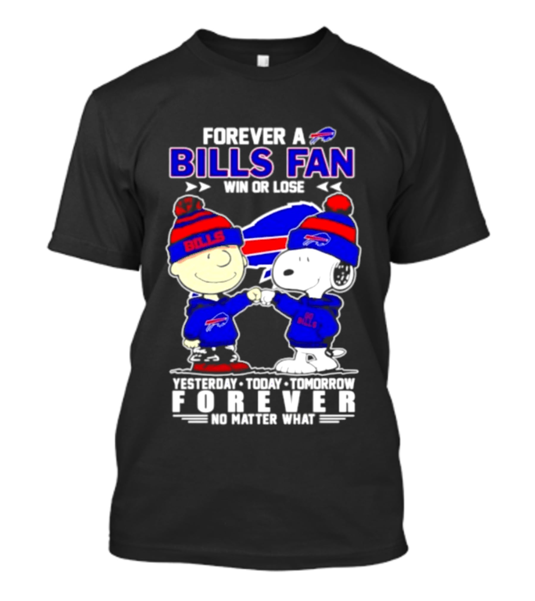 Forever A Bills Fan Win Or Lose Charlie Brown And Snoopy T-Shirt