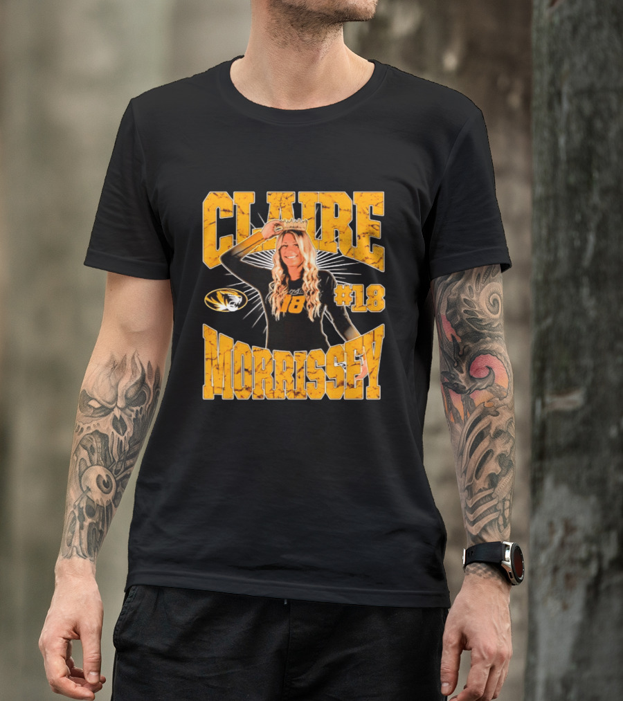 Claire Morrissey Missouri Tigers Volleyball #18 NCAA T-Shirt