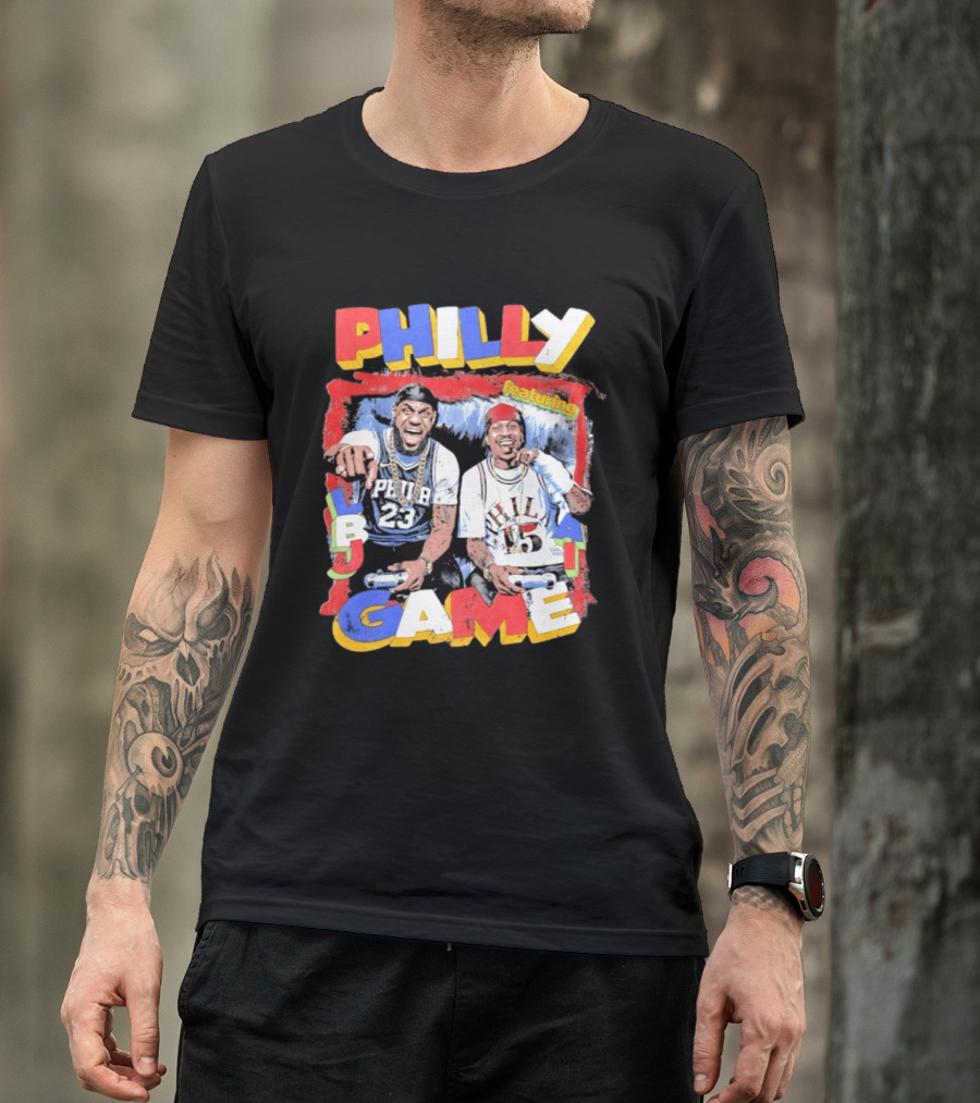 Philly Game Featuring AI And LBJ 23 15 T-Shirt