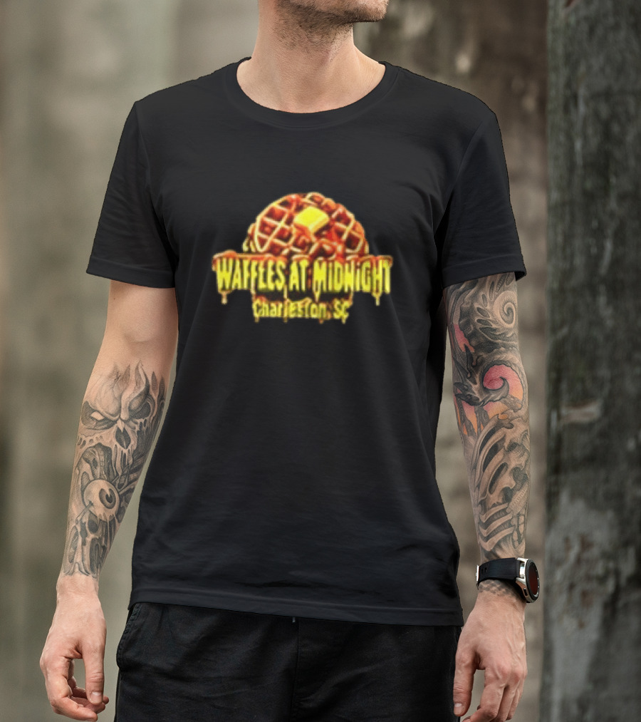 Monkey Waffles At Midnight Charleston SC Two Sided T-Shirt