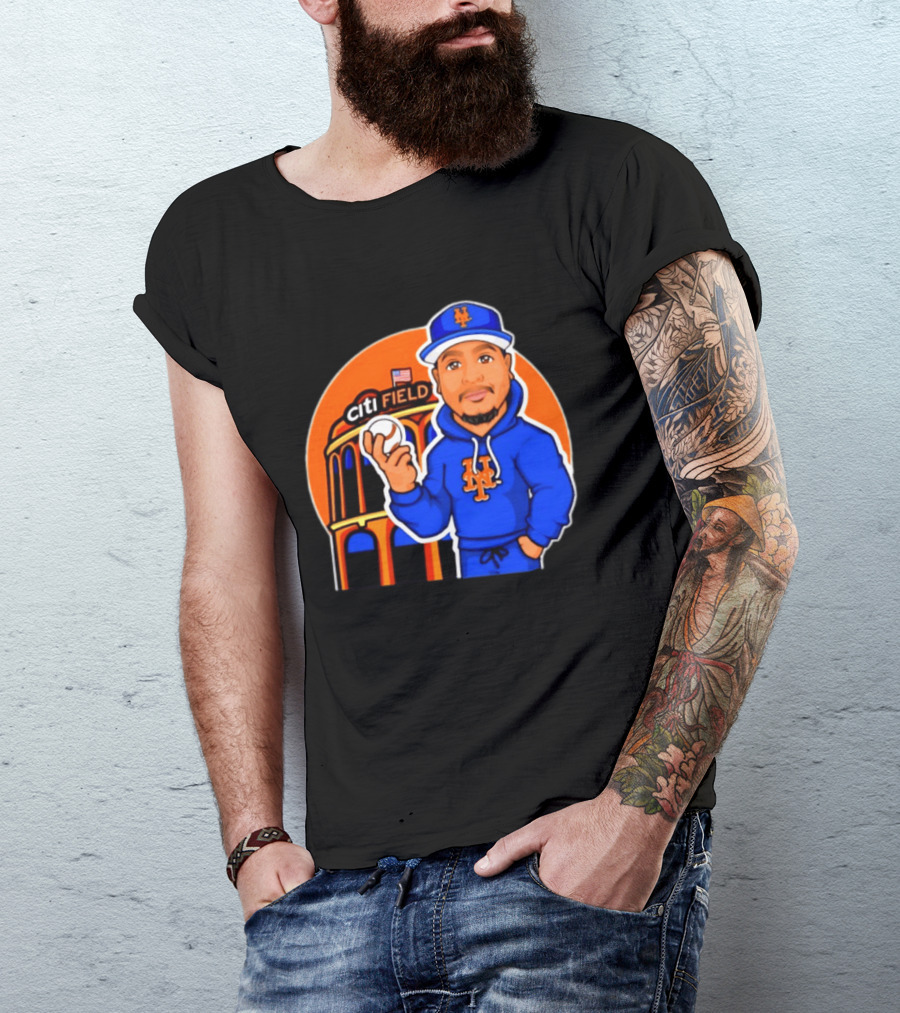 New York Mets Citi Field Baseball Player Caricature T-Shirt