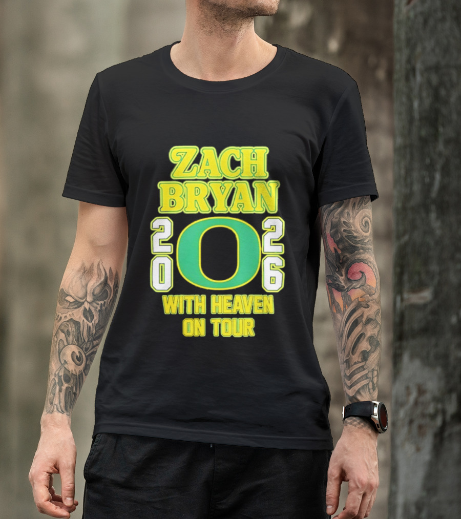 Zach Bryan Oregon 2026 With Heaven On Tour T-Shirt