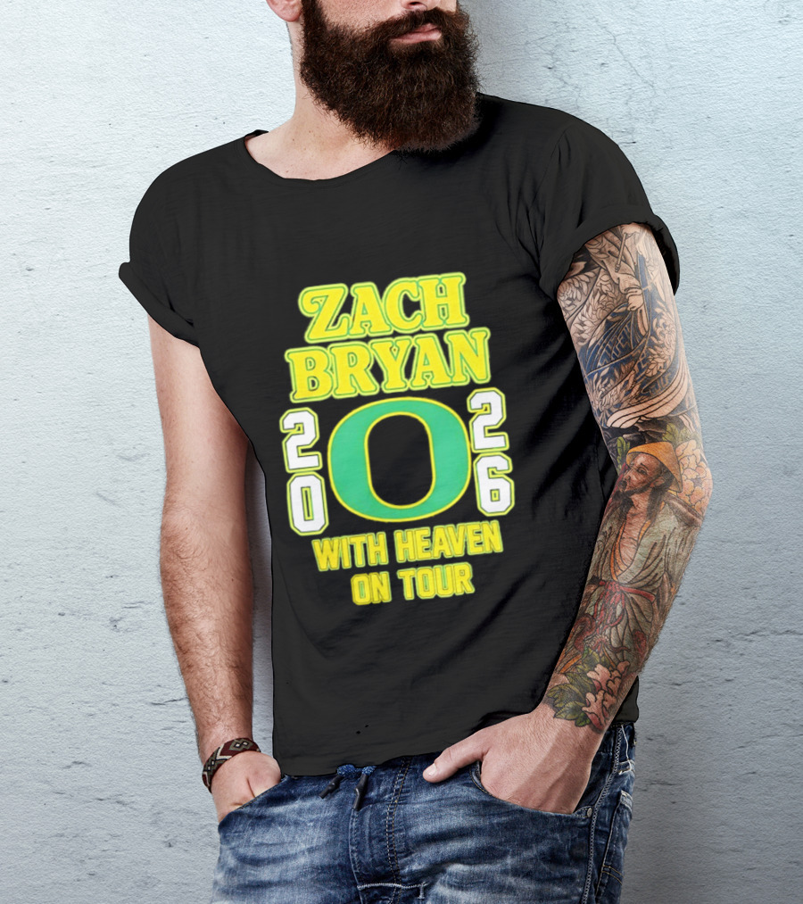 Zach Bryan Oregon 2026 With Heaven On Tour T-Shirt