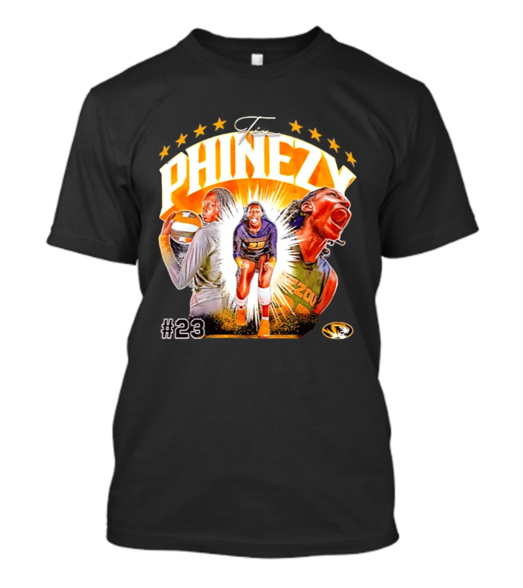 Tia Phinezy Missouri Tigers Volleyball NCAA #23 Mizzou Tiger T-Shirt