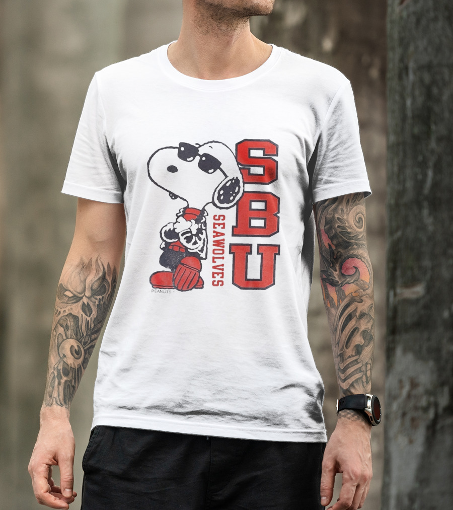 SBU Seawolves Snoopy Peanuts T-Shirt