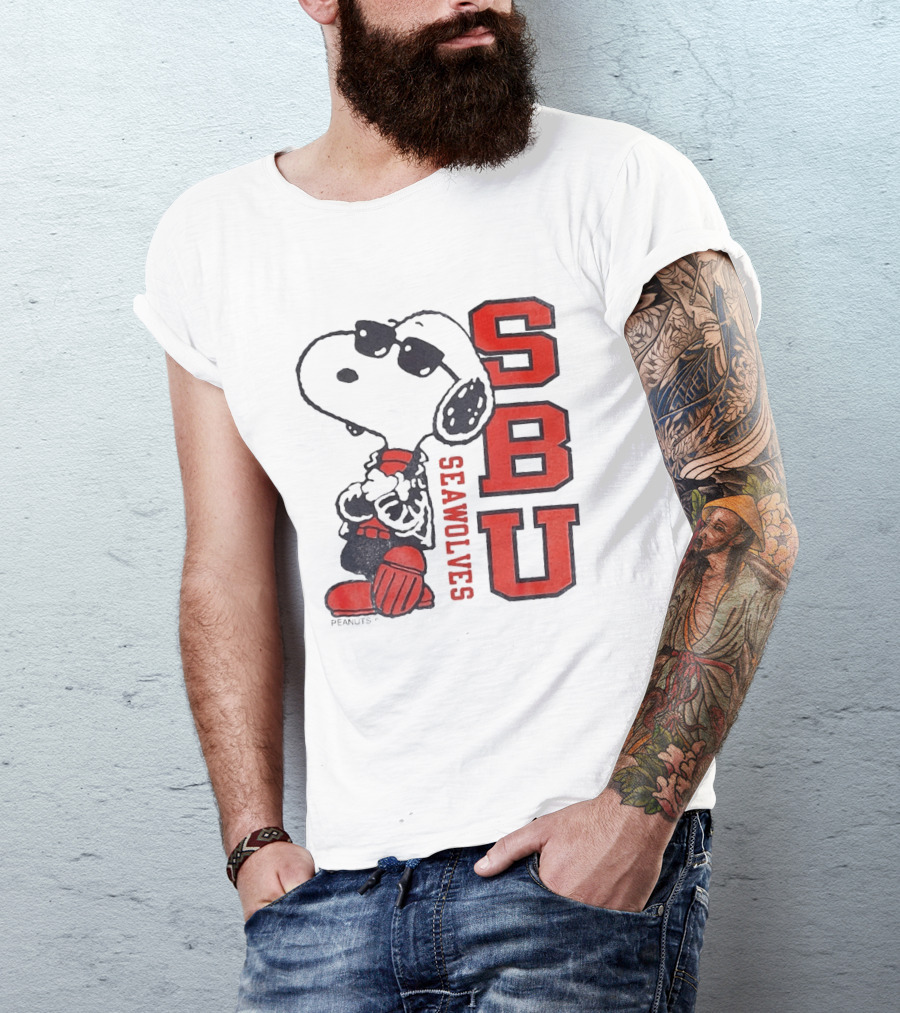 SBU Seawolves Snoopy Peanuts T-Shirt
