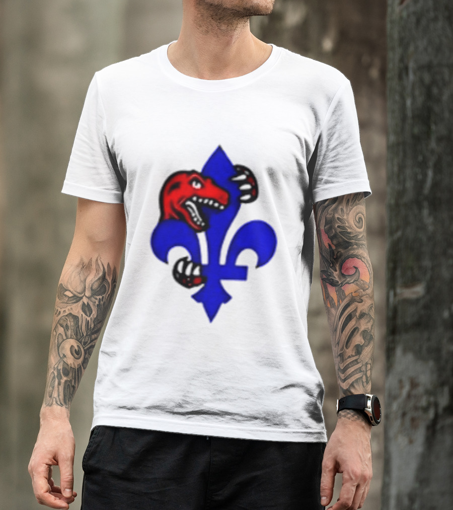 Toronto Raptors Vs Miami Heat Ville De Quebec 2026 Two Sided Fleur De Lis Raptors Claw T-Shirt