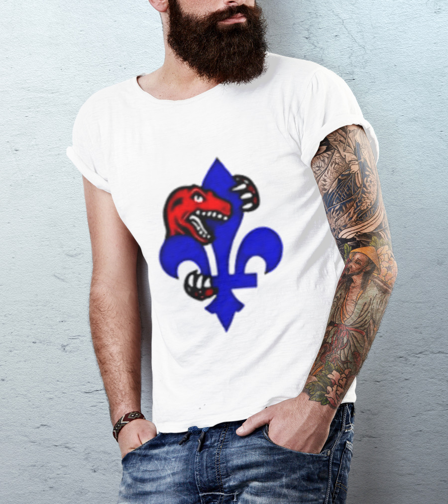Toronto Raptors Vs Miami Heat Ville De Quebec 2026 Two Sided Fleur De Lis Raptors Claw T-Shirt