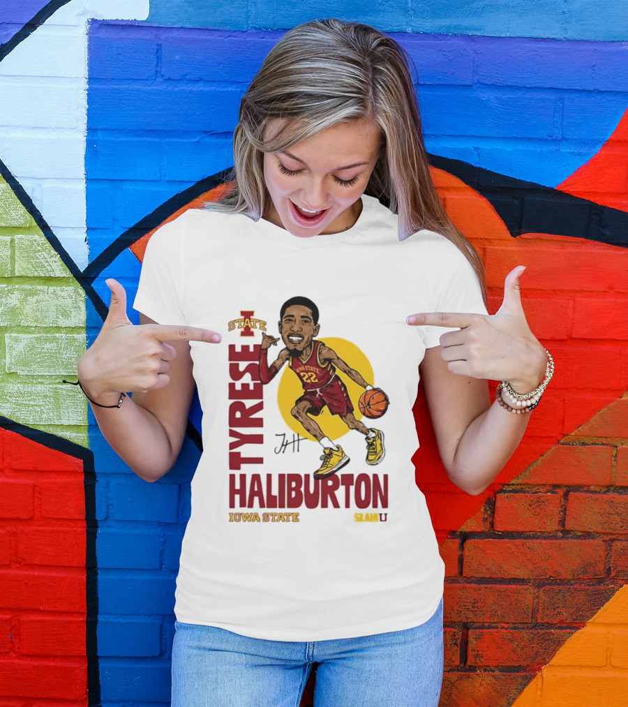 Tyrese Haliburton Iowa State Cyclones Basketball Caricature 22 T-Shirt