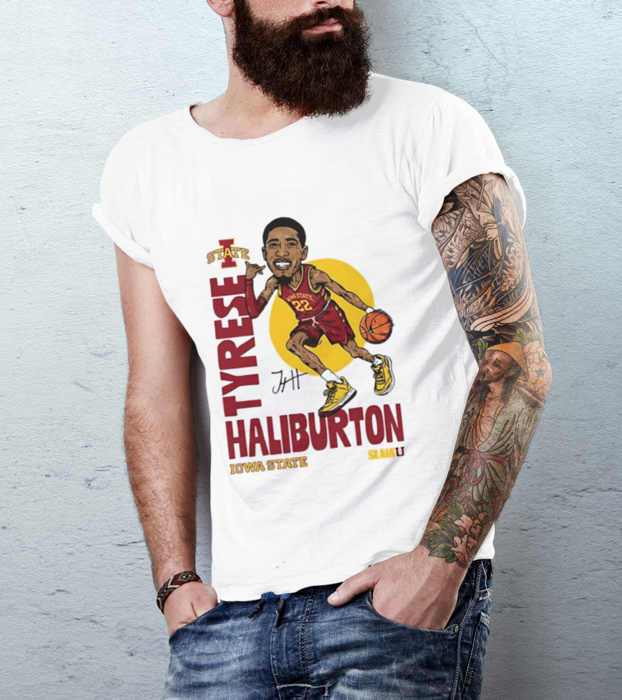 Tyrese Haliburton Iowa State Cyclones Basketball Caricature 22 T-Shirt