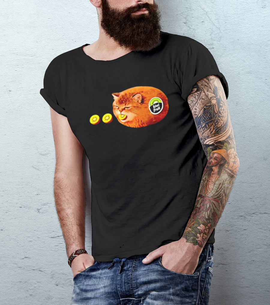 Kiwi Fruit Cat Meme Hilarious Feline Kiwi Hybrid T-Shirt