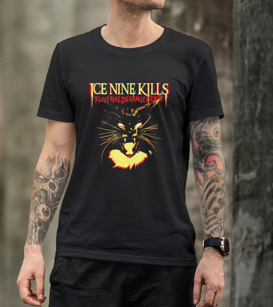 Ice Nine Kills Funeral Derangements Horror Cat T-Shirt