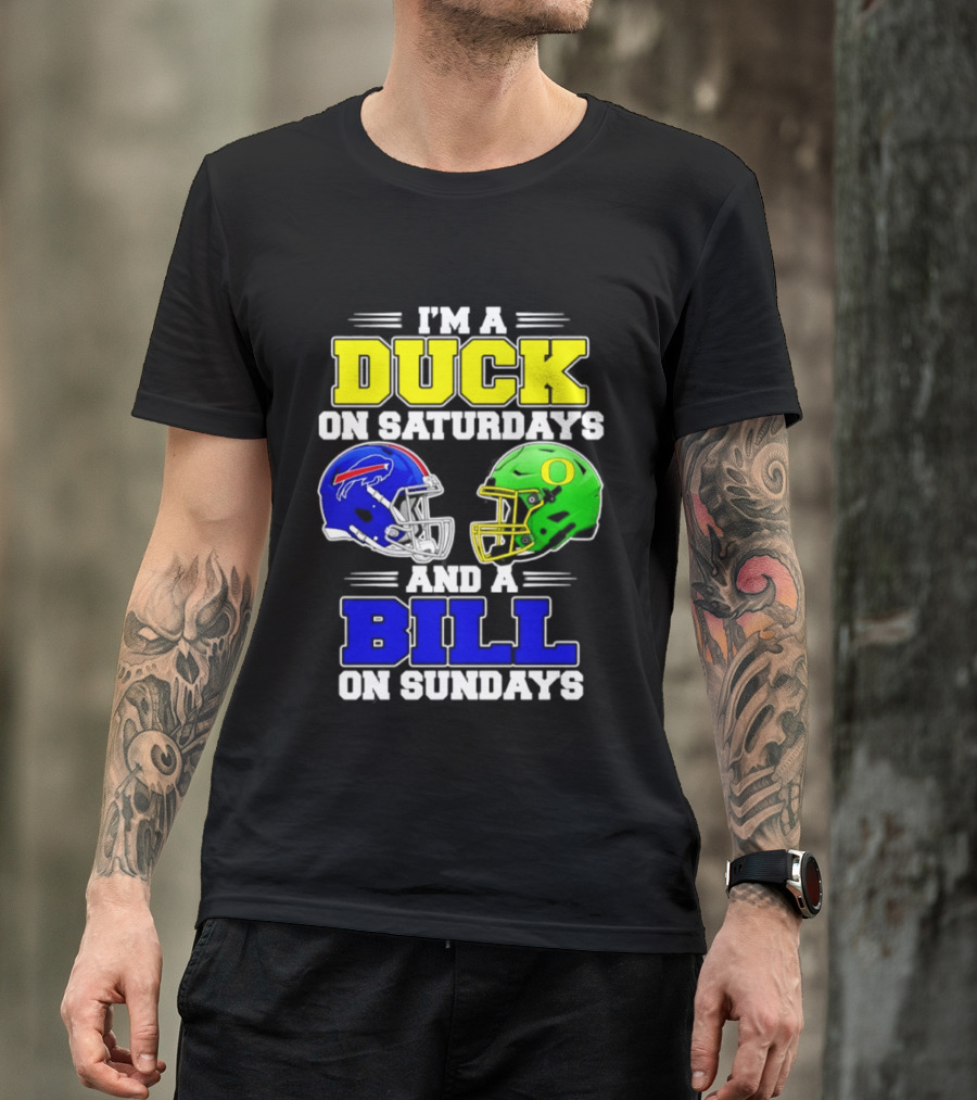 I'm A Duck On Saturdays And A Bill On Sundays Football Helmet Design 2026 T-Shirt