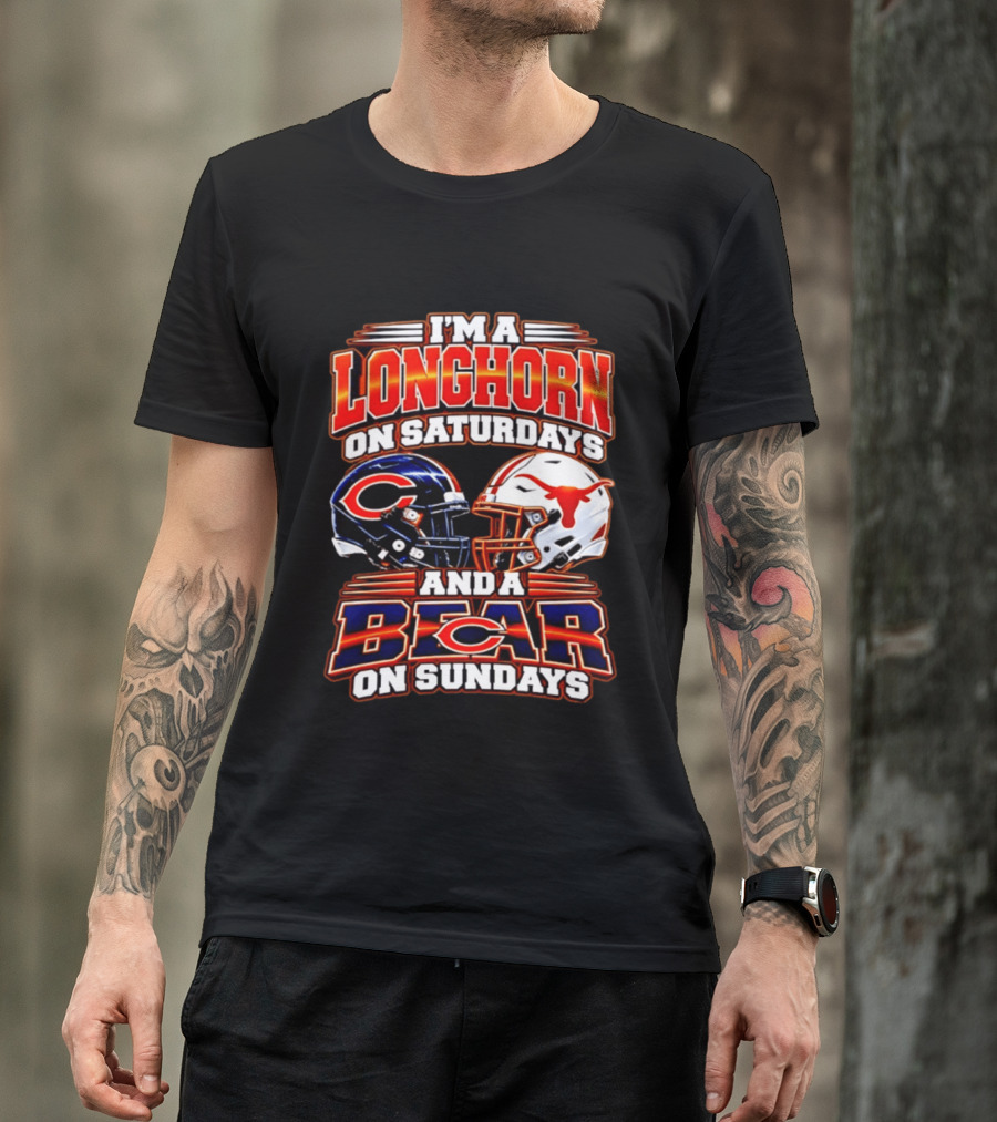 I'm A Longhorn On Saturdays And A Bear On Sundays Football Rivalry 2026 T-Shirt