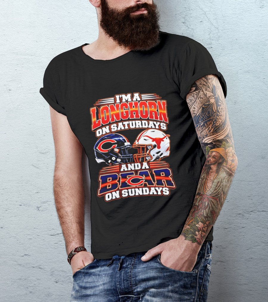 I'm A Longhorn On Saturdays And A Bear On Sundays Football Rivalry 2026 T-Shirt