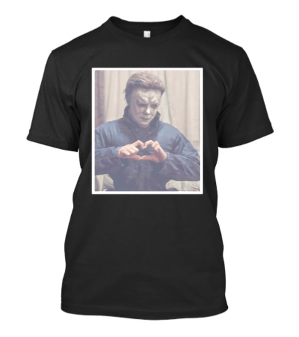 Michael Myers Heart Hands Halloween Horror Iconic Mask T-Shirt
