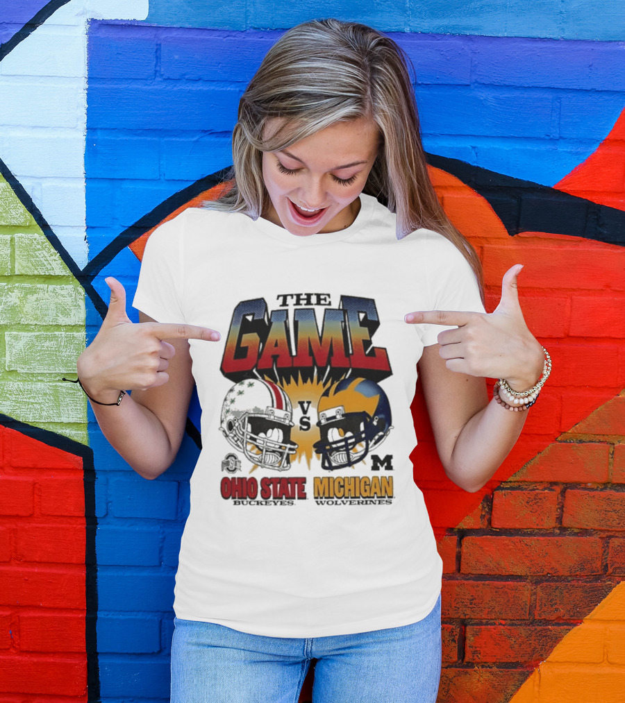 The Game Ohio State Vs Michigan Wolverines Football Rivalry Helmets T-Shirt