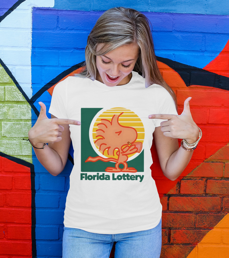 Woodstock Florida Lottery Peanuts Snoopy Sun T-Shirt