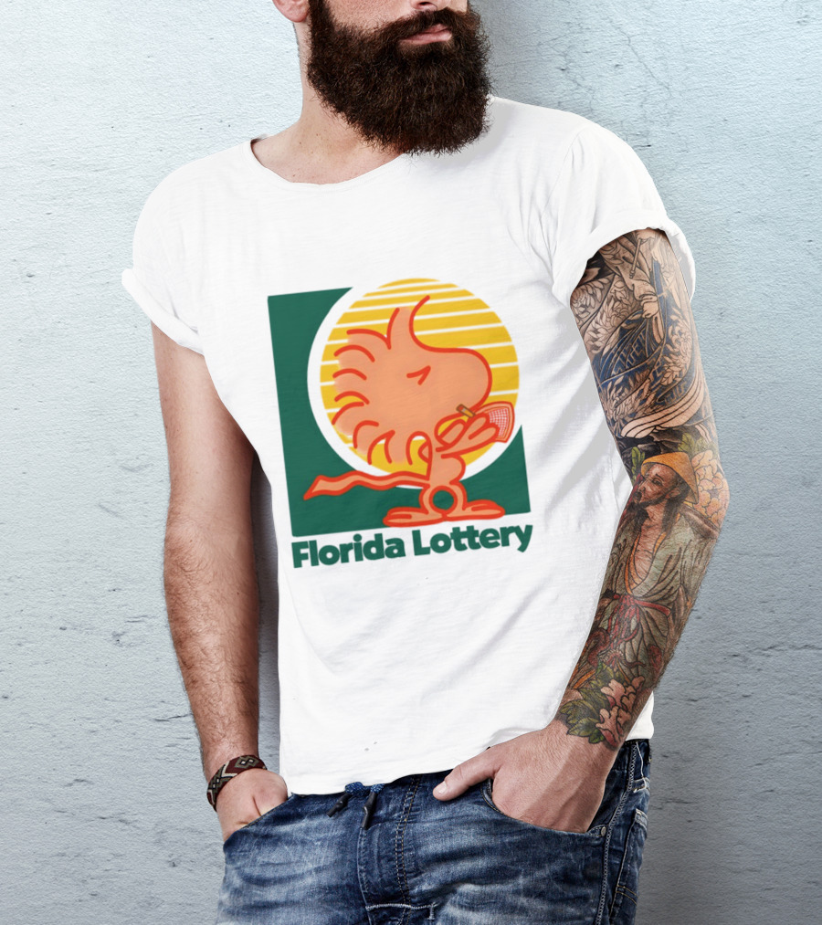 Woodstock Florida Lottery Peanuts Snoopy Sun T-Shirt