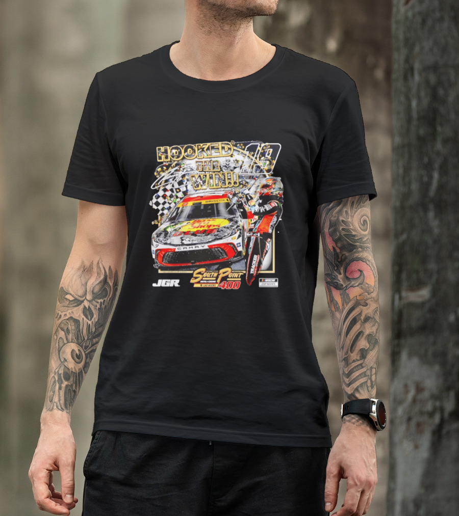 Hooked The Win 14 South Point 400 Las Vegas JGR NASCAR Cup Series T-Shirt