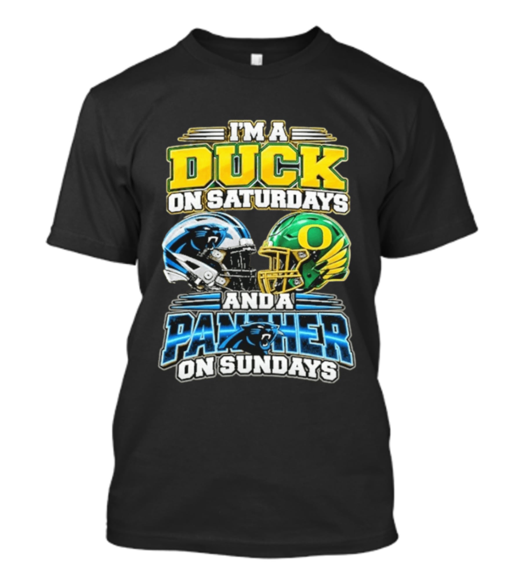 I'm A Duck On Saturdays And A Panther On Sundays Helmet T-Shirt