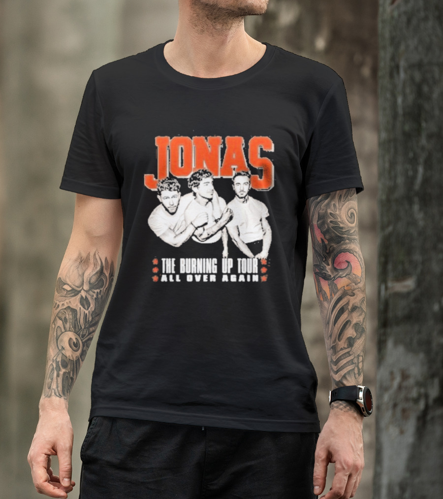 Jonas Brothers The Burning Up Tour All Over Again T-Shirt