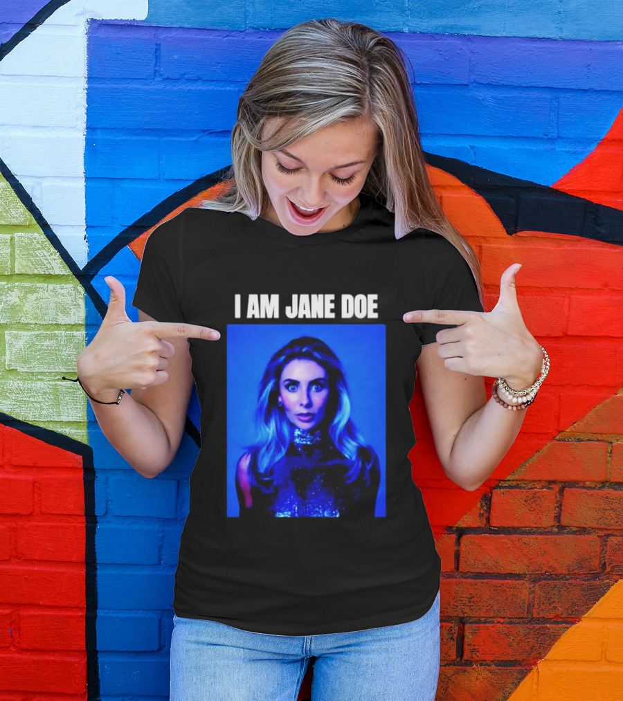 I Am Jane Doe Blue Portrait Mystique T-Shirt