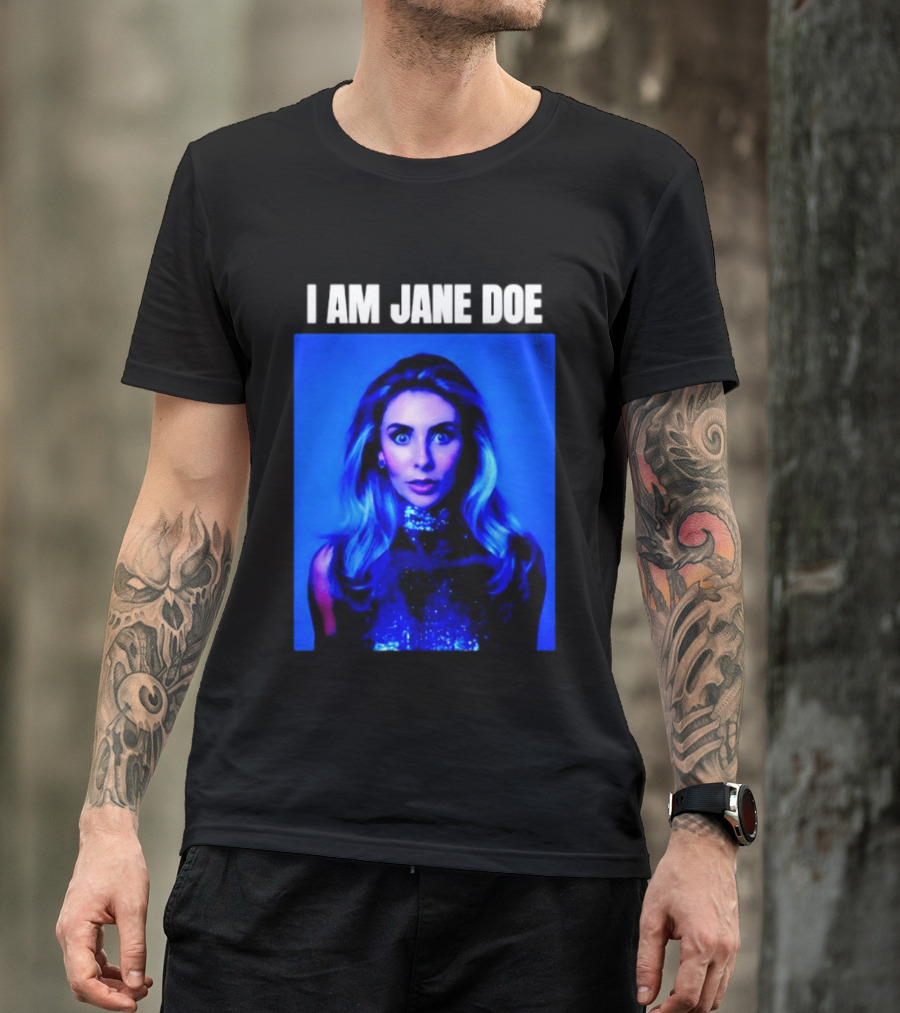 I Am Jane Doe Blue Portrait Mystique T-Shirt