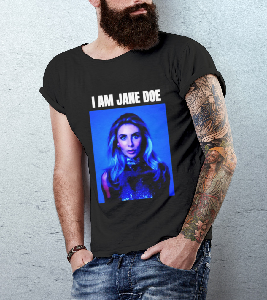 I Am Jane Doe Blue Portrait Mystique T-Shirt