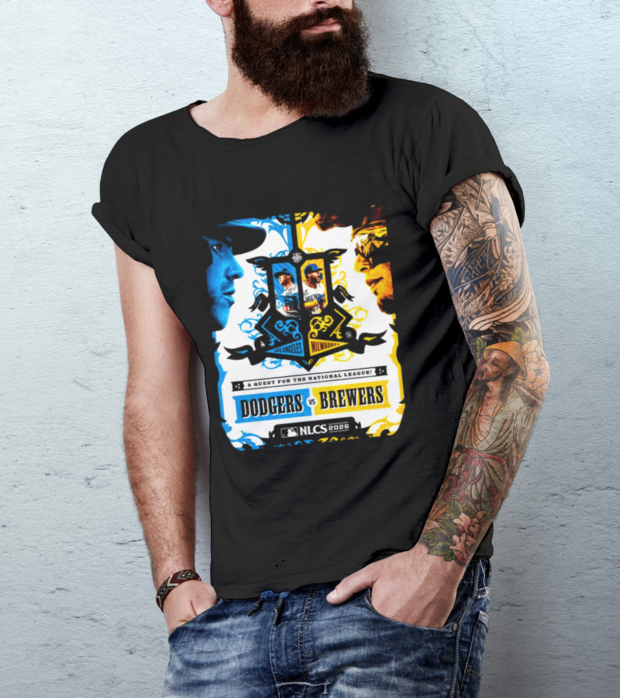 MLB Los Angeles Dodgers Brewers NLCS 2026 Head To Head Quest For The National League T-Shirt