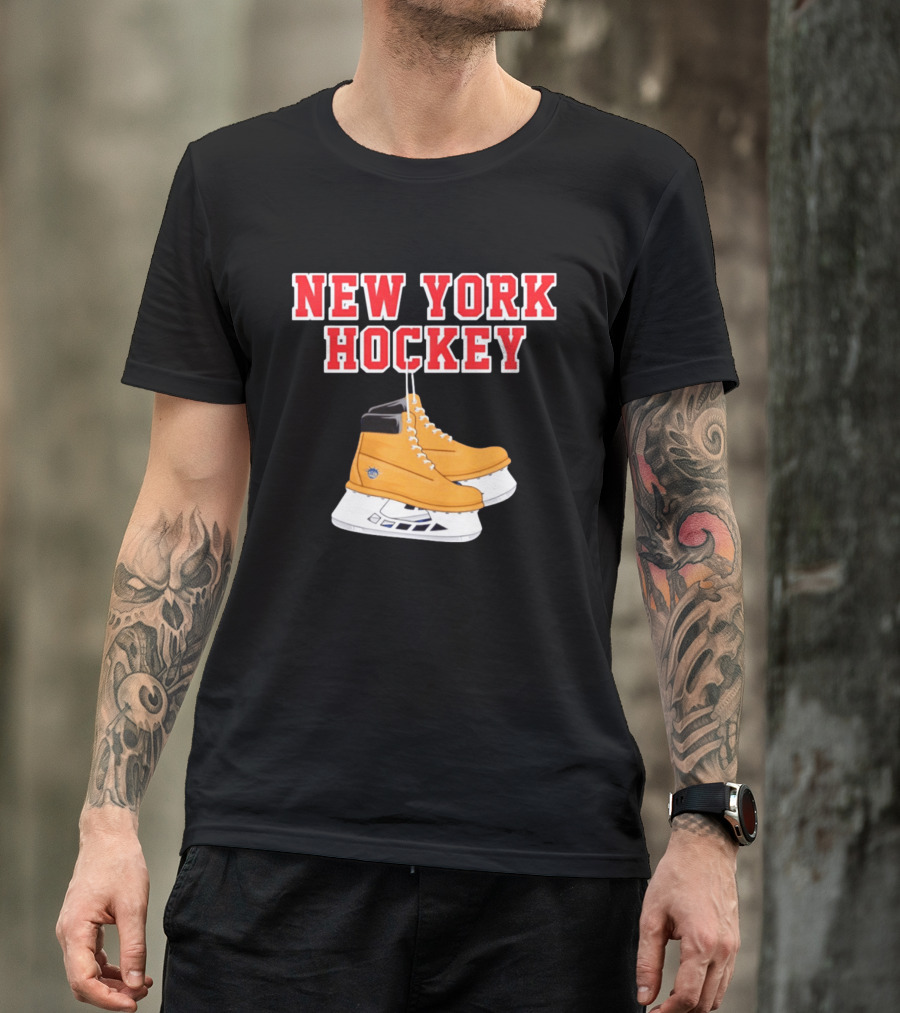 New York Hockey Timberland Ice Skates Ranger T-Shirt