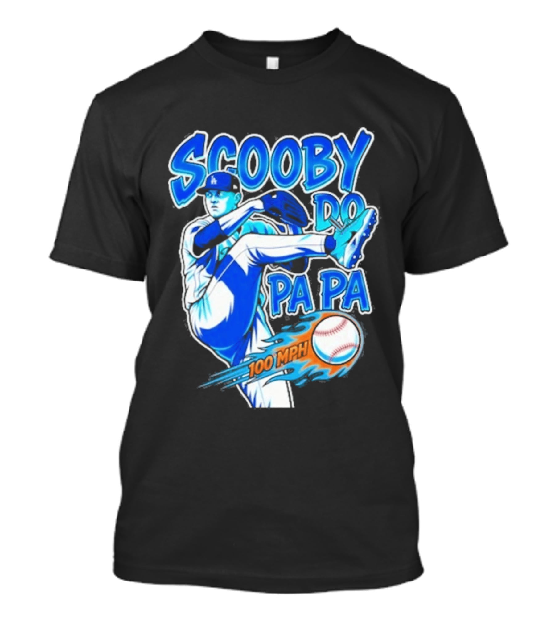Scooby Do Pa Pa 100 MPH Baseball Pitcher Los Angeles T-Shirt