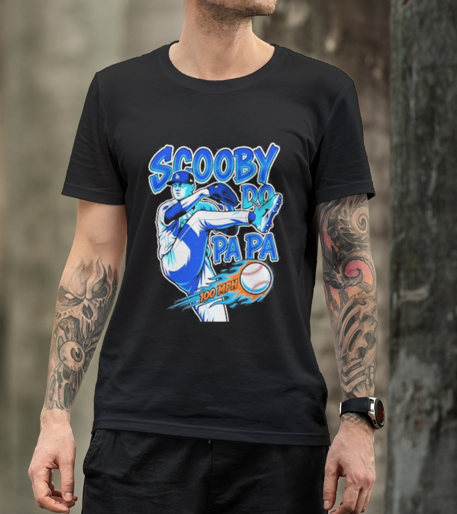 Scooby Do Pa Pa 100 MPH Baseball Pitcher Los Angeles T-Shirt