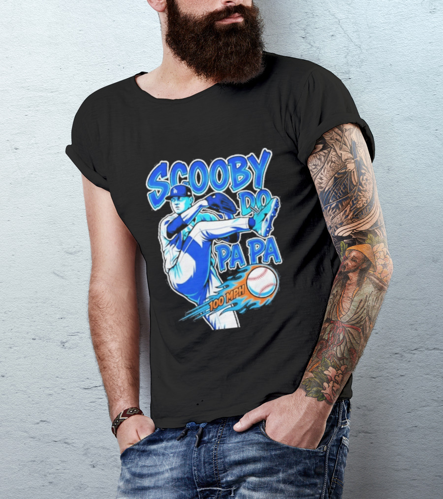 Scooby Do Pa Pa 100 MPH Baseball Pitcher Los Angeles T-Shirt