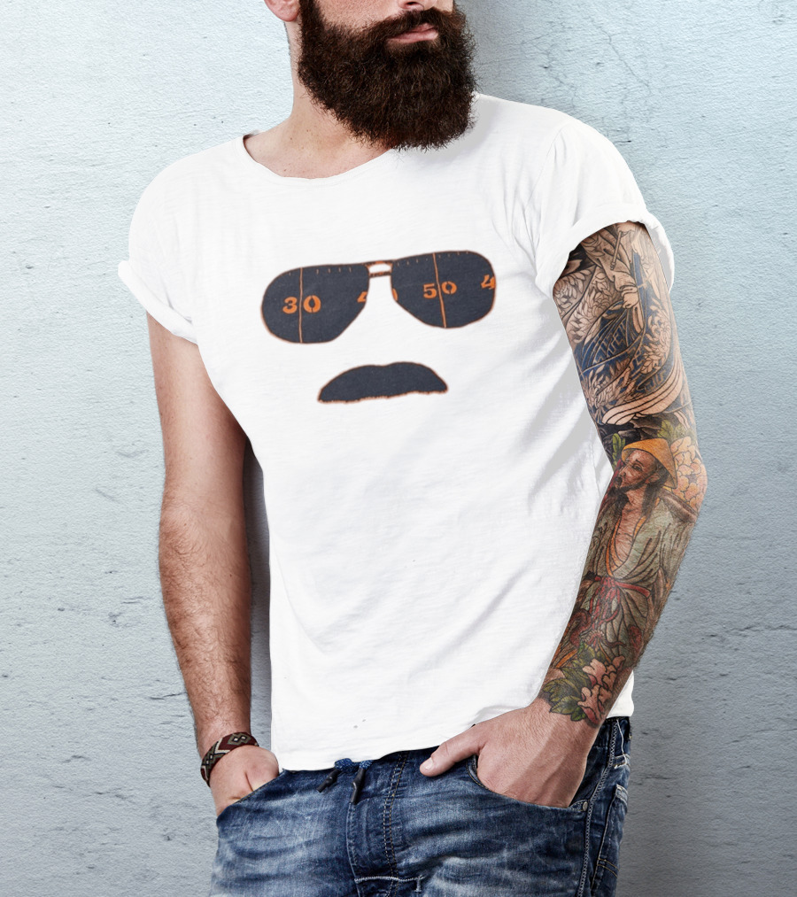 Chicago Bears Mike Ditka Sunglasses Mustache 30 40 50 T-Shirt