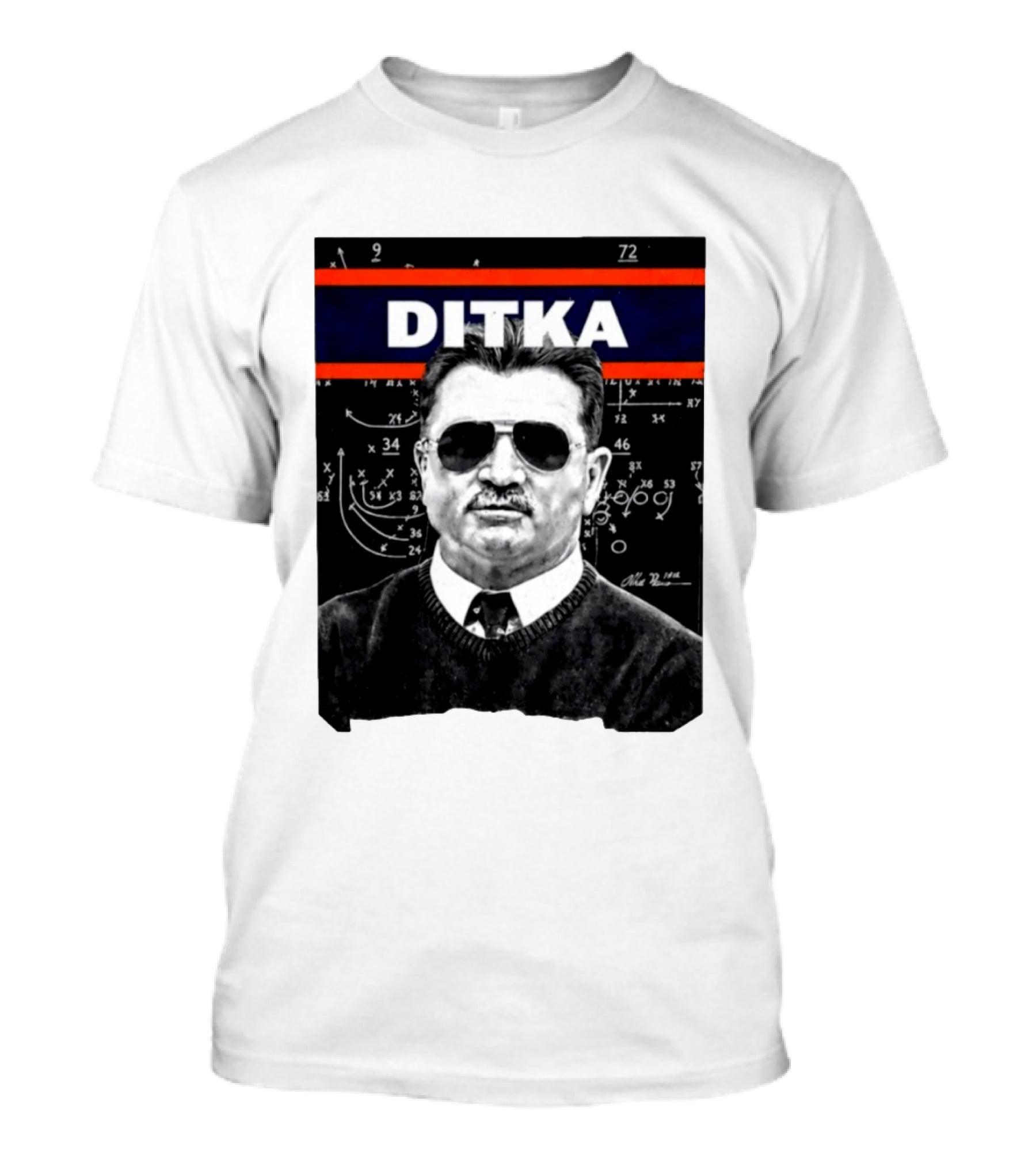 DITKA Da Coach Chicago Bears Legend Mike Ditka Playbook T-Shirt