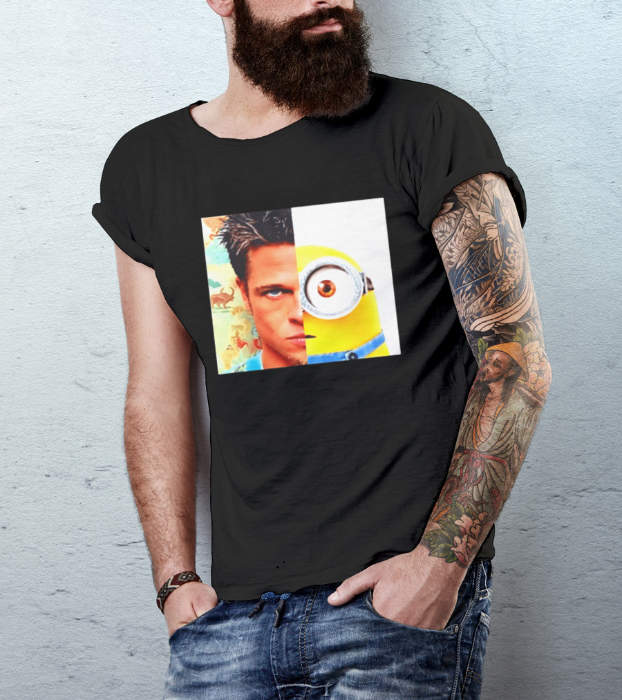 Tyler Durden Minions Split Face Mashup T-Shirt