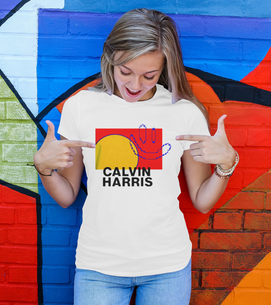 Calvin Harris North America 2027 Tour Dates Pixel T-Shirt