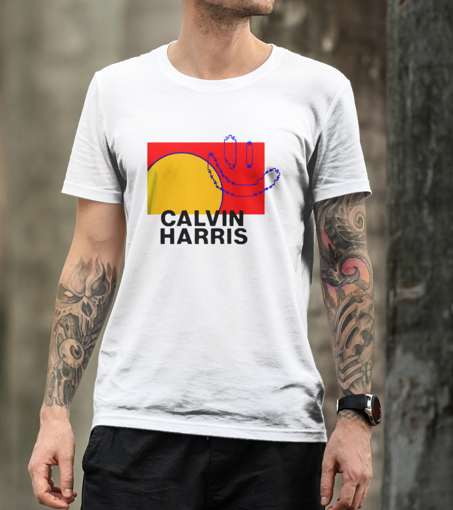 Calvin Harris North America 2027 Tour Dates Pixel T-Shirt