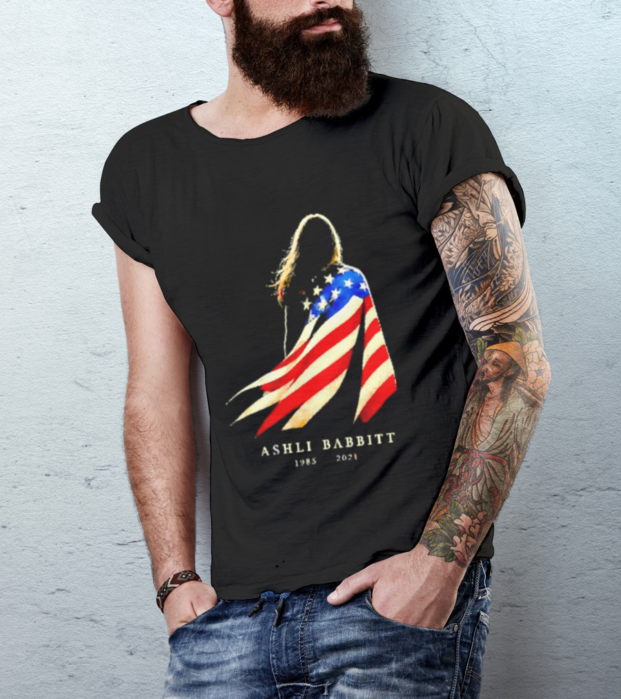America Ashli Babbitt Memorial 1985 2021 Flag T-Shirt