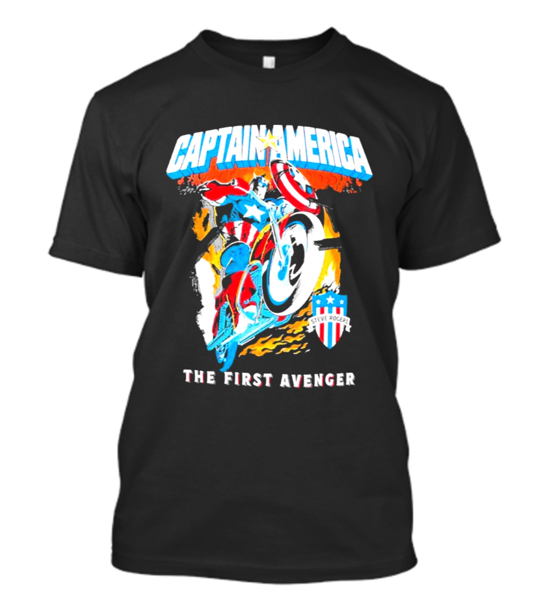 Captain America Motorcycle The First Avenger Marvel Exclusive T-Shirt