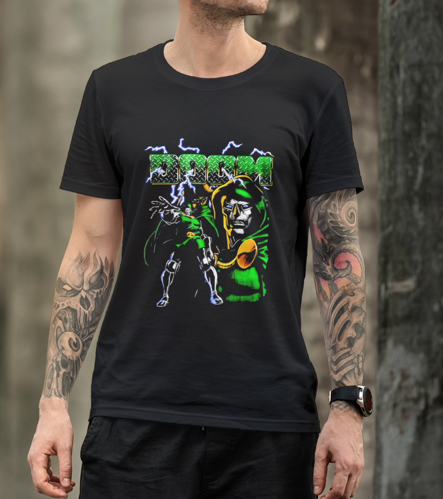 Marvel Doctor Doom Metallic Lightning Victor Von Doom T-Shirt