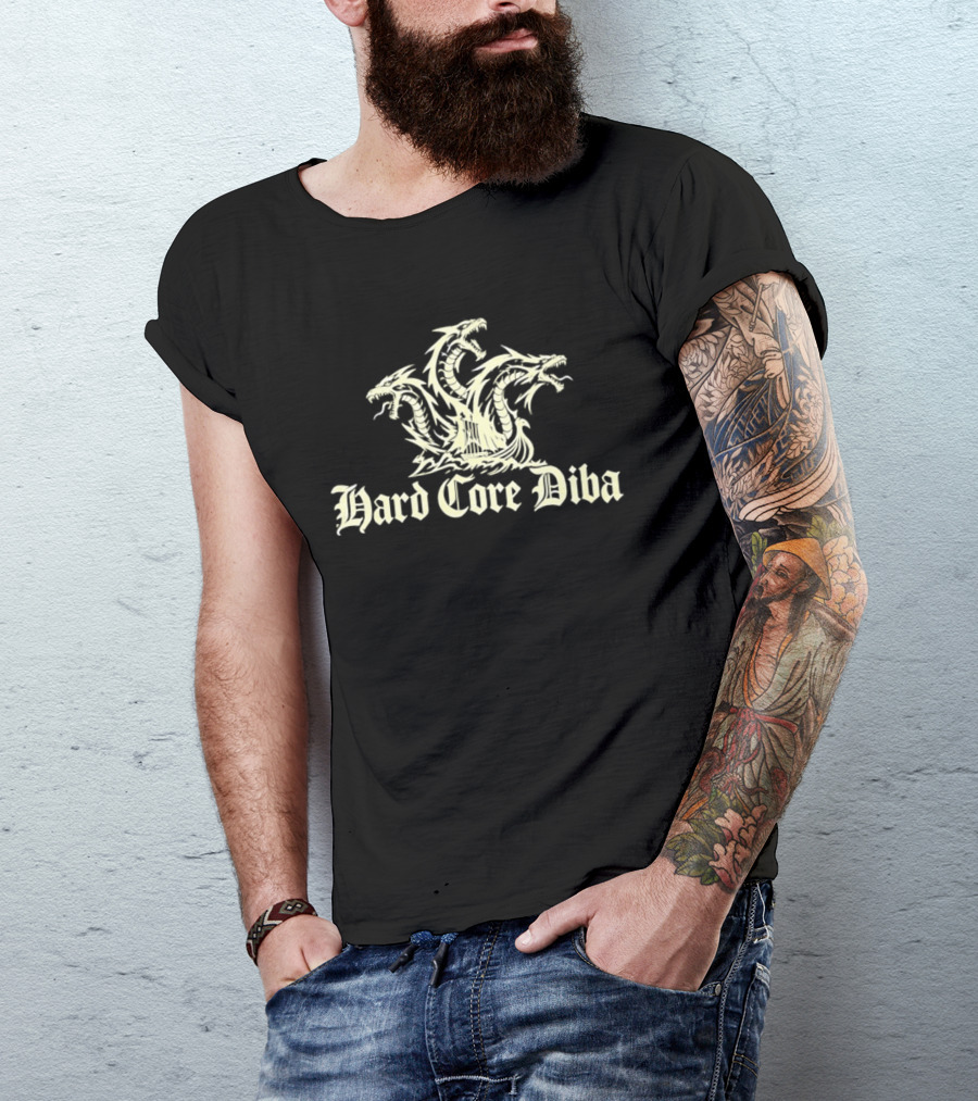 Hard Core Diba Three Headed Dragon Emblem Niteharts 2026 T-Shirt