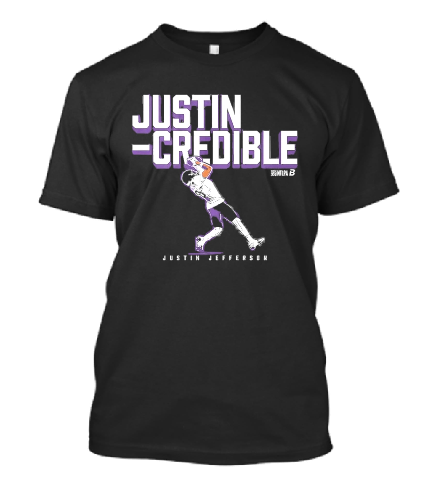Justin Jefferson Justin Credible Minnesota Vikings Team 18 Football Player T-Shirt
