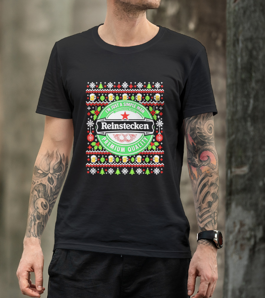 Reinstecken I'm Just A Simple Man Traditional Premium Quality Christmas Ugly T-Shirt