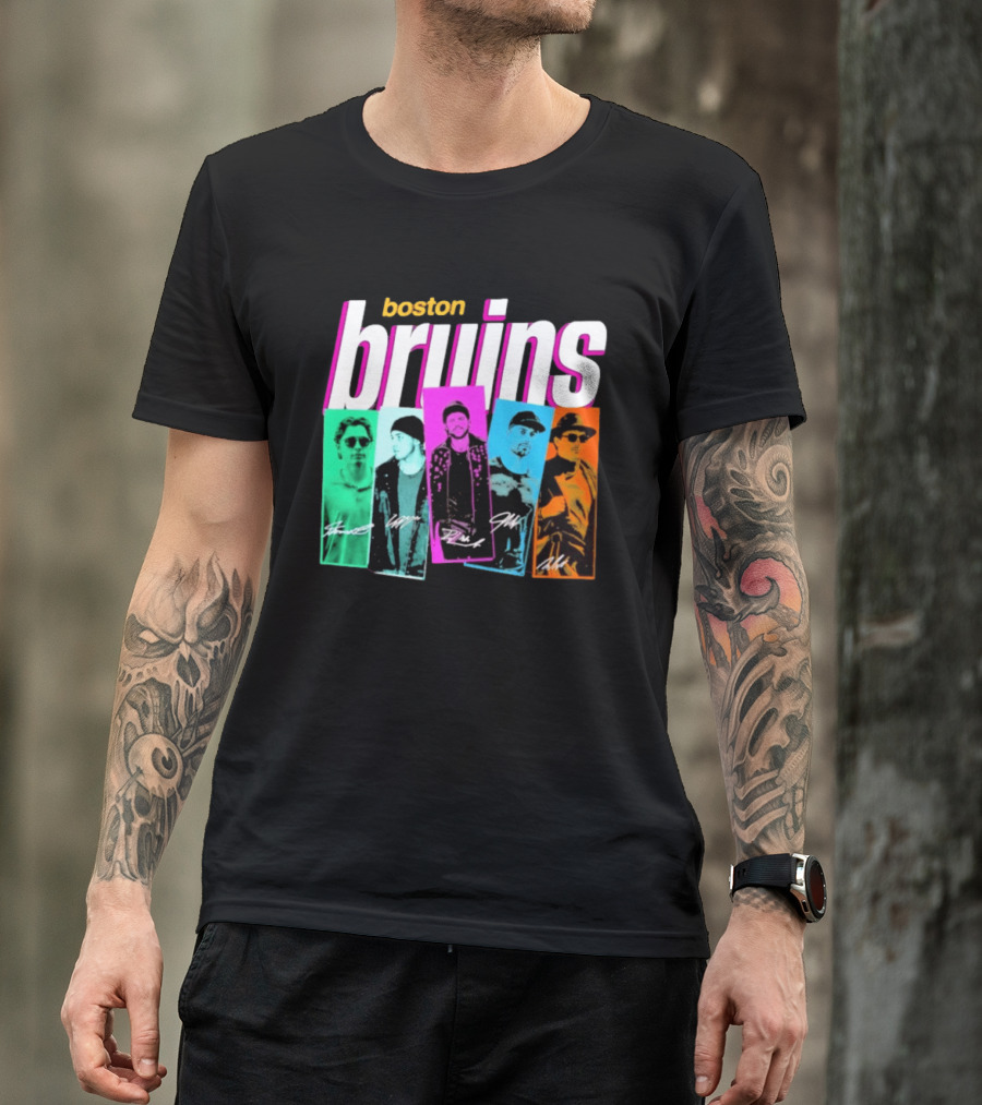 Boston Bruins Boy Band 2026 Player Portraits T-Shirt