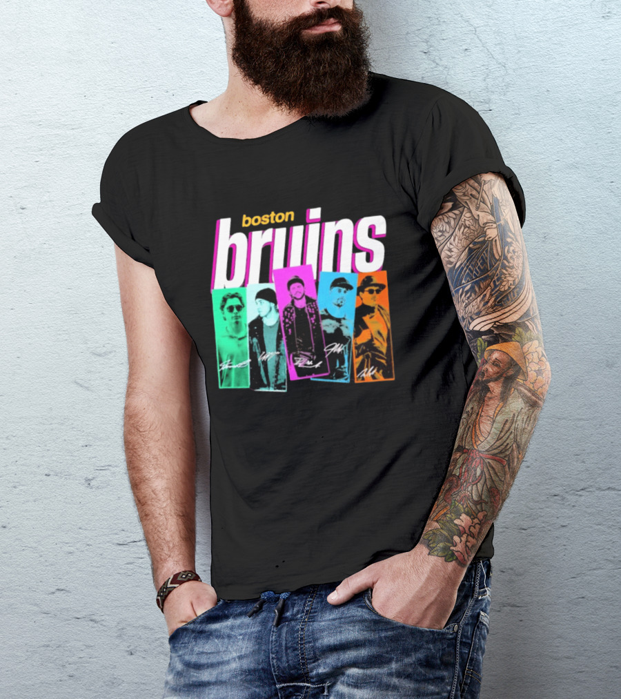 Boston Bruins Boy Band 2026 Player Portraits T-Shirt