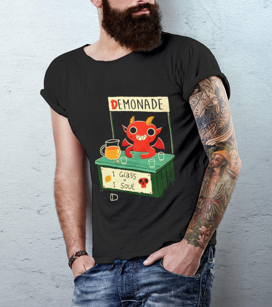 Demonade 1 Glass 1 Soul Devil Lemonade Stand T-Shirt